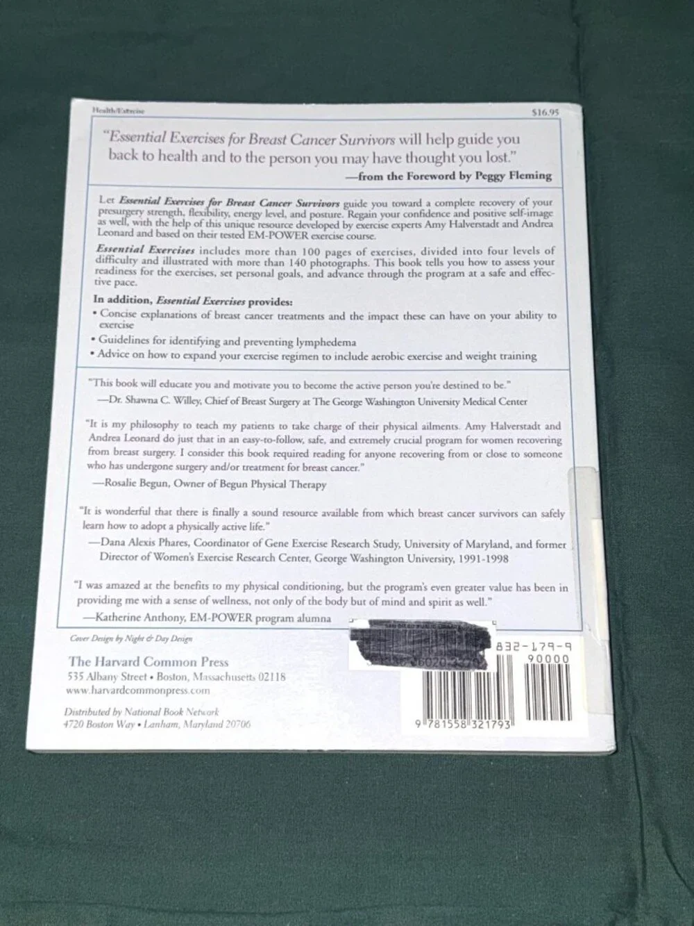 Essential Exercises for Breast Cancer Survivors Hardcover Book